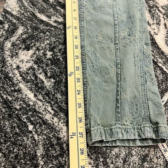 ANTHROPOLOGIE the Wanderer sage blue skinny textured jeans - Picture 5 of 11